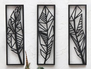 Abstract Feather Metal Wall Art - CLEARANCE