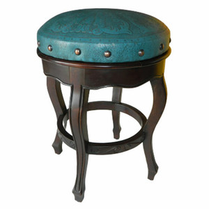 Spanish Heritage Round Stool - Colonial Teal