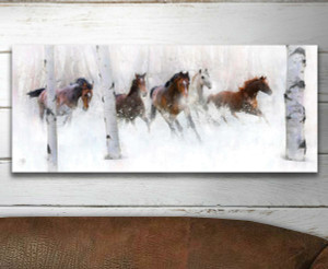 Wild Winter Horses Personalized Wall Art