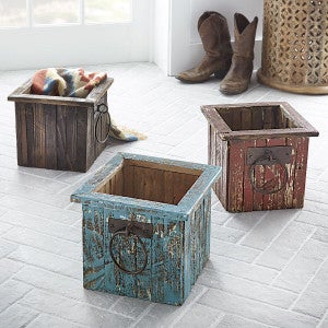 Southwestern Wood Storage Bins