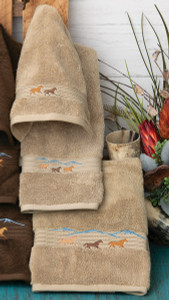 Running Horses Linen Embroidered Towels