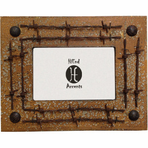 Ranch Hand Barbed Wire Photo Frames