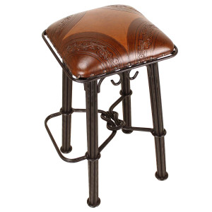 Coronado Iron Stool - Two Tone Colonial Corners