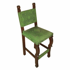 Spanish Heritage Stool - Diamond Green