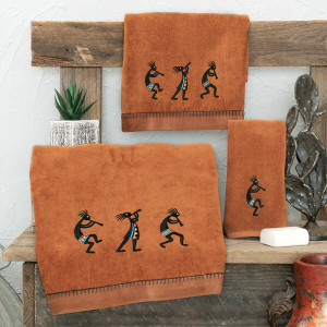 Kokopelli Copper Towel Collection