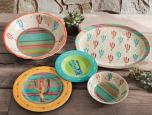 Cactus Design Melamine Dinnerware