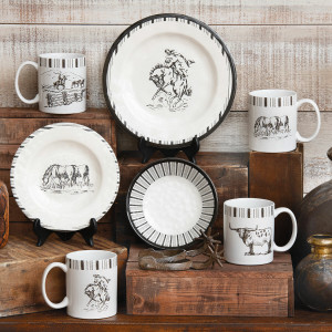 Cowboy Lifestyle Melamine Dinnerware Collection