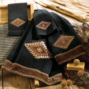 Mojave Black Towels