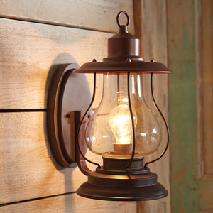 Weathered Patina Lantern Wall Sconces