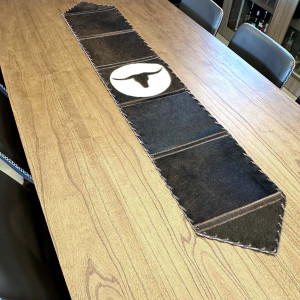 Devon Longhorn Leather Table Runners