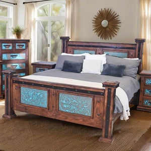 Turquoise Patina Copper Bedroom Furniture