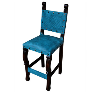 Spanish Heritage Stool - Diamond Teal